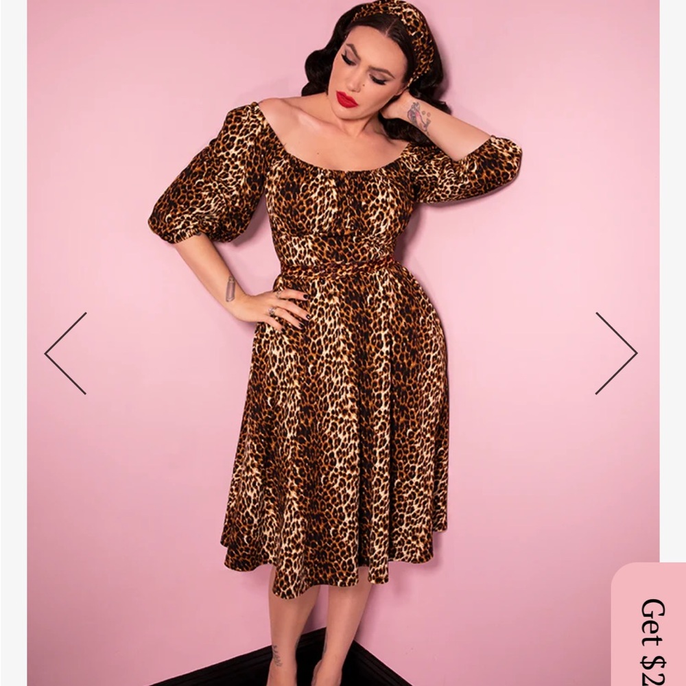VIXEN BY MICHELINE PITT - VACATION DRESS IN LEOPARD PRINT